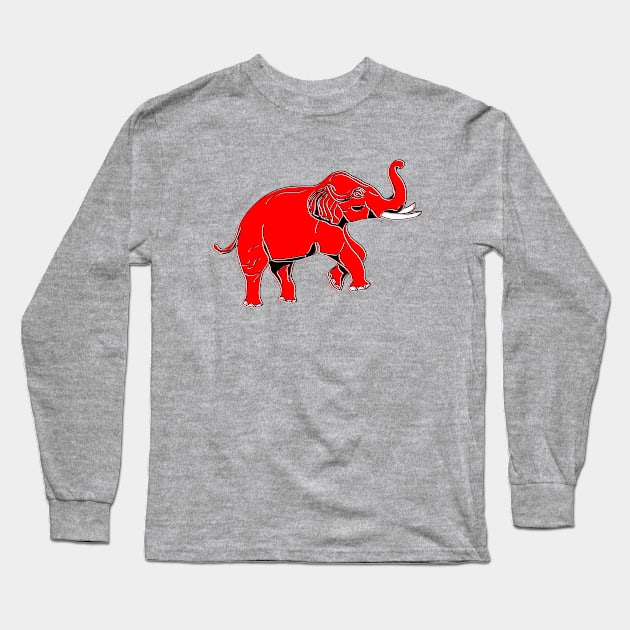 Elephant Safari African Tusks Big Trunk Mammal Herd Long Sleeve T-Shirt by 4rpixs